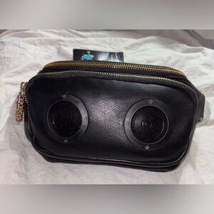 Betsey Johnson black radio speaker Fanny pack.